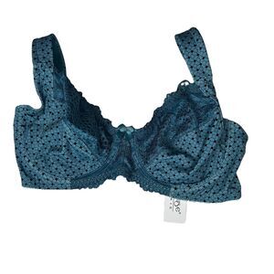 New curve muse unlined blue lace bra 34D